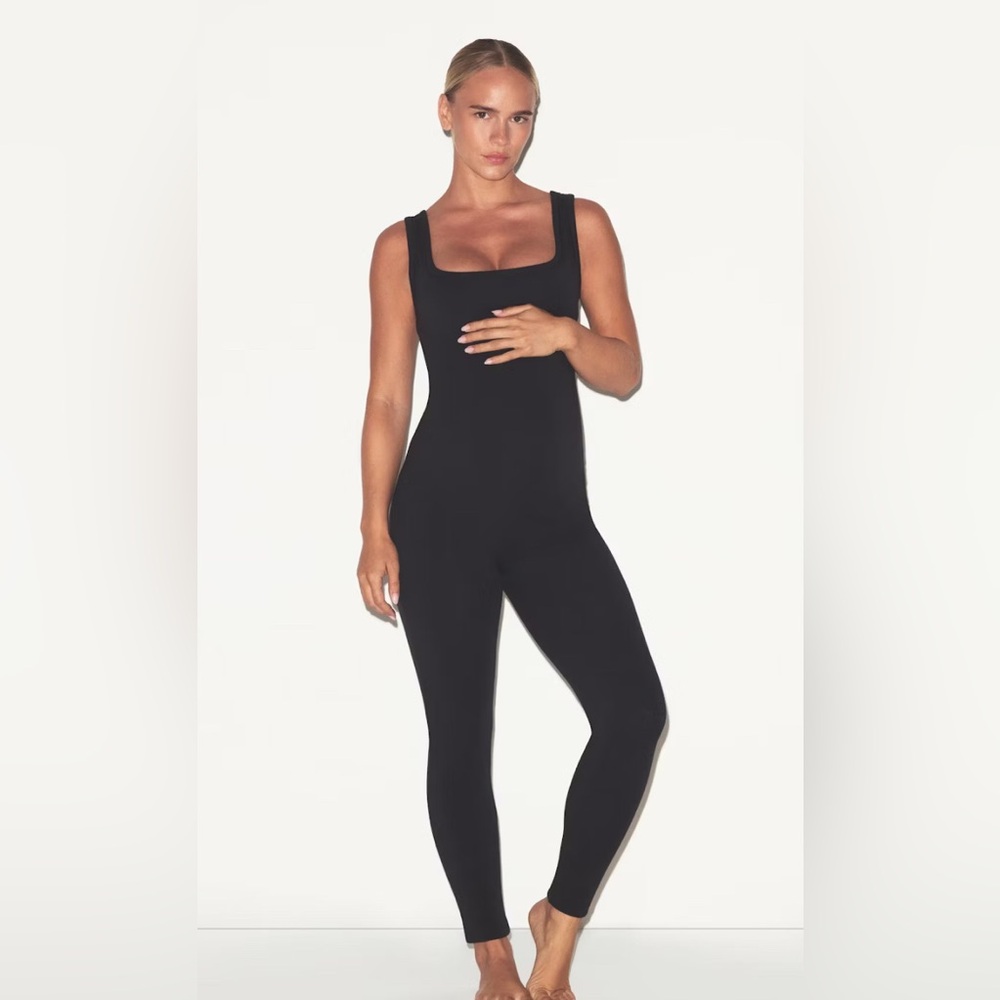 SKIMS Black Maternity Catsuit